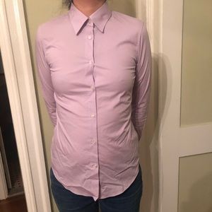 Uniqlo lavender button down shirt